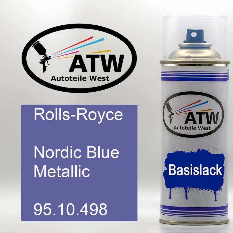 Rolls-Royce, Nordic Blue Metallic, 95.10.498: 400ml Sprühdose, von ATW Autoteile West.